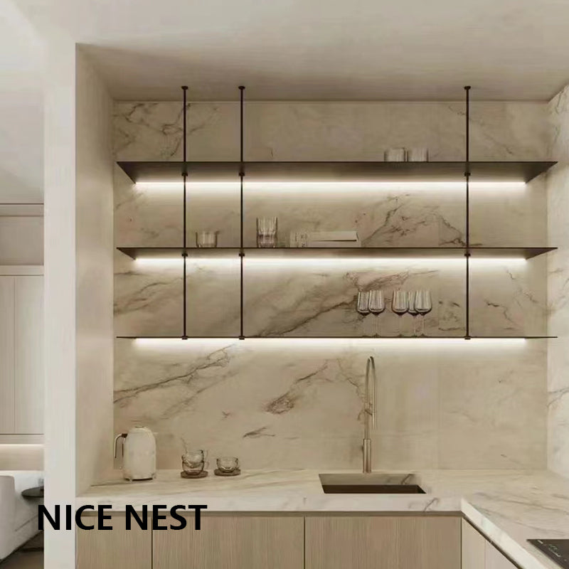 Minimal pole bookshelf Can be used as both bookshelf and wardrobe